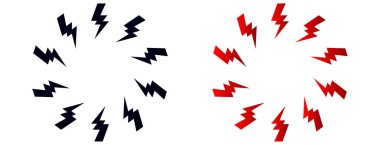 Cıvata zap dairesi çerçevesi. Yıldırımlar sınır vektörü