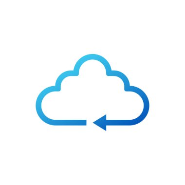 Hava durumu bulutlu iklim çizgisi simgesi