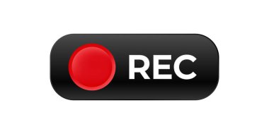Canlı video kaydı için kayıt göstergesi. Video kaydı simgesi.
