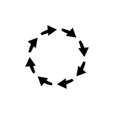 Döner ok çemberi. Dönüşümlü yuvarlak çerçeve. Ok çemberini tekrarla