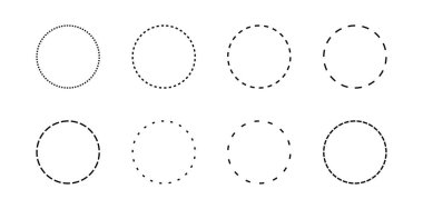 noktalı çizgi çember vektör çerçevesi