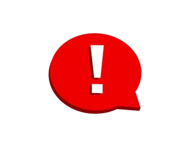 Üzerinde ünlem işareti olan koyu kırmızı bir uyarı işareti. Uyarı ve aciliyeti iletiyor..