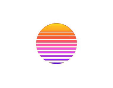 Canlı bir geometrik güneş tasarımı seksenlerin ve doksanların retro stilini yansıtıyor..