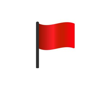 Uyarıyı ya da uyarıyı simgeleyen, direkte sallanan basit bir kırmızı bayrak. Uyarı veya kutlama içerikleri için mükemmel.