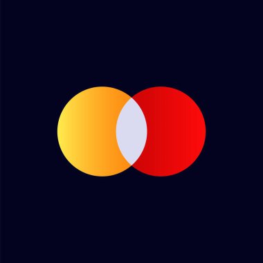 Mastercard logosu iki üst üste binen kırmızı ve sarı daire içeriyor, bağlantı ve güveni simgeliyor.