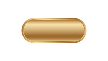 Pürüzsüz bir yüzeyi olan, parlak, altın oval bir metal. Işığı ayrıntılı kenarlarıyla yansıtıyor..