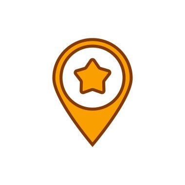 Bir yıldızın bulunduğu yerin simgesi. Navigasyon uygulamaları ya da favori yerleri belirlemek için kullanışlı.