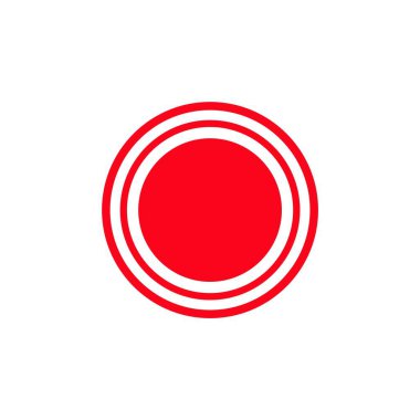 Katı bir merkezi kırmızı daire ile eşmerkezli daireler oluşturan koyu kırmızı bir dizayn görsel etki yaratıyor..