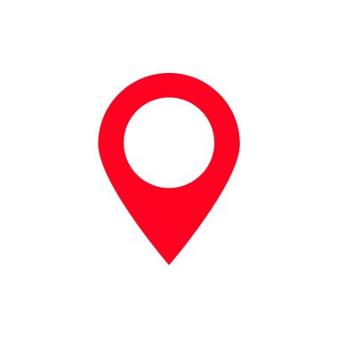 Kırmızı konum simgesi haritalarda ve navigasyon uygulamalarında hedef ve yönü sembolize eder.