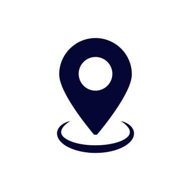 Bir hedef noktayı gösteren navigasyon sembolünü temsil eden basit konum işaretleyici simgesi.