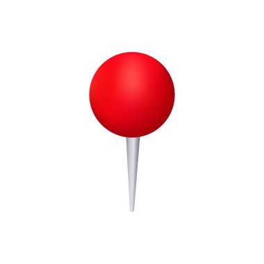 Metalik uçlu canlı kırmızı bir raptiye, notları tutturmak ve kağıtları düzenlemek için mükemmel..