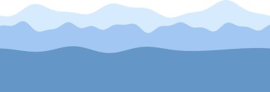 Üst üste binen soyut dağ aralıklarının sakin mavi tonlarıName.