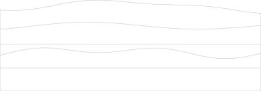 Beyaz arkaplanda kıvrımlı akış çizgileri olan soyut minimalist çizgi sanatı.