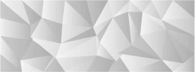 Geometrik soyut sanat rastgele düzenlenmiş gümüş gri çokgenler ve üçgenler.