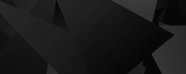 Koyu üçgen ve şekilli soyut geometrik siyah çokgen arkaplan.