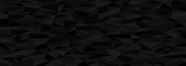 Modern tasarım ve arkaplan kullanımı için soyut geometrik koyu çokgen desen.