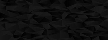 Modern arkaplan ve tasarım projeleri için siyah çokgen şekilli soyut geometrik desen.