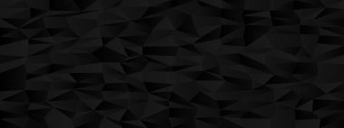 Modern tasarım arkaplanları için üçgen şekilli soyut geometrik siyah desen.