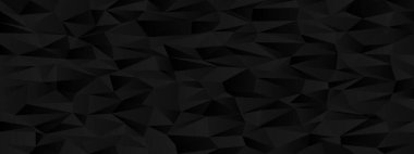 Modern arkaplanlar için koyu üçgen desenli soyut geometrik kaos tasarımı.