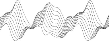 Modern sanat ve grafik dekorasyonu için soyut dalga desen tasarımı.