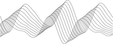Modern arkaplan ve yaratıcı projeler için soyut dalga desen tasarımı.