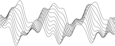 Modern tasarım ve görsel kavramlar için soyut dijital dalga biçimi deseni.