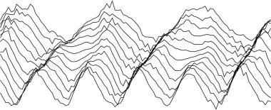 Yaratıcı sanat ve dijital arkaplanlar için soyut dalga desen tasarımı.