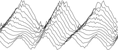 Modern tasarım için dinamik çizgileri olan soyut dalga biçimi deseni.