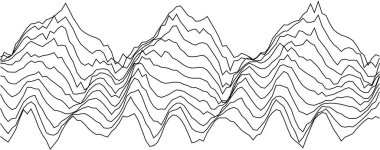 Sanat ve dekorasyon projeleri için soyut dalga desen tasarımı.