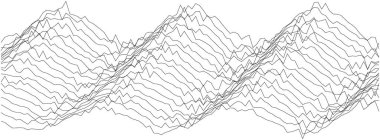 Modern sanat ve arkaplan kavramları için soyut dalga desen tasarımı.