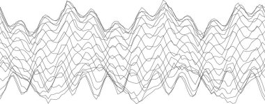 Modern sanat ve iç dekorasyon için soyut dalga desen tasarımı.