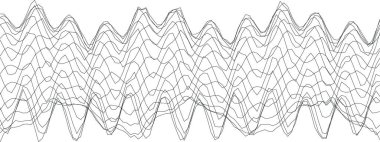 Modern sanat ve grafikler için soyut geometrik dalga deseni tasarımı.