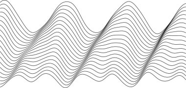 Modern tasarım ve arka planlar için soyut dalgalı çizgi deseni.