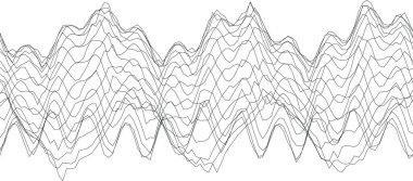 Modern grafik tasarımı ve dijital arkaplanlar için soyut dinamik dalga biçimi deseni.