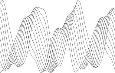Modern grafik tasarımı ve dijital modeller için soyut dalgalı çizgi deseni.