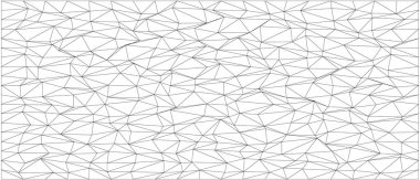 Yaratıcı tasarım ve arkaplan kullanımı için kaos ve karmaşıklık yaratan soyut üçgenlerin ve çizgilerin geometrik deseni.