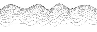 Modern tasarım kavramları için katmanlı çizgilerle soyut dalga biçimi deseni.