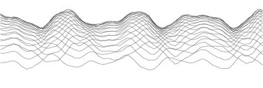 Modern arkaplan ve yaratıcı grafikler için soyut dalgalı çizgi dizaynı ideal.