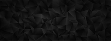 Modern tasarım projeleri için koyu çokgen şekilli soyut geometrik kaos deseni.