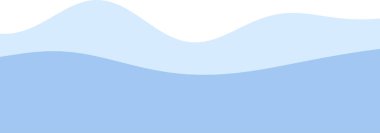 Minimalist soyut okyanus dalgaları gösterimi yumuşak mavi tonlarda.