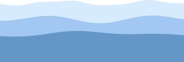 Soyut mavi dalga katmanları okyanustan esinlenerek sakinleştiren bir şablon oluşturuyor..