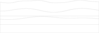 İnce kıvrımlı geometrik kompozisyonda minimalist dalgalı çizgi desenleri.