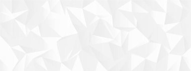 Modern arkaplan tasarımı için soyut geometrik beyaz çokgen desen.
