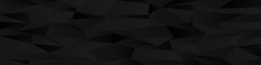 Modern arkaplan tasarımı için siyah çokgen yüzeyli soyut geometrik desen.