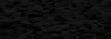 Modern tasarım için koyu çokgen şekilli soyut geometrik kaos.