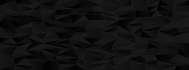 Tasarım ve dekorasyon için koyu çokgen desenli soyut geometrik arkaplan.
