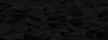 Modern tasarım projeleri için soyut geometrik siyah çokgen arkaplan.