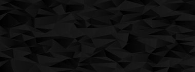 Modern tasarım ve dekorasyon için siyah doku arka planında soyut geometrik kaos deseni.