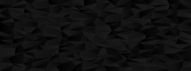 Geometrik soyut kaos şablonu ve üçgen siyah düşük poli tasarımı.