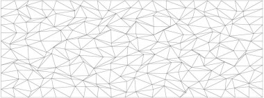 Modern sanat arkaplanları ve dokulu yüzeyler için üçgen ağ tasarımlı soyut geometrik kaos kalıbı.